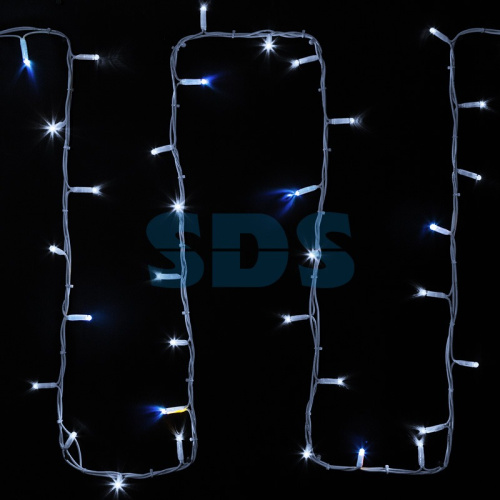 Гирлянда светодиодная Нить 20м 200 LED БЕЛЫЙ бел каучук IP67 эффект мерц 230В соед нужен блок315-001