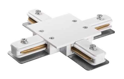 Коннектор PTR/R CX-WH белый X-обр. (встраиваемый) Jazzway