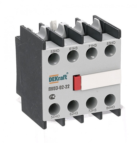 Приставка конт. лицевая доп. контакты 2НО+2НЗ ПК-03 DEKraft