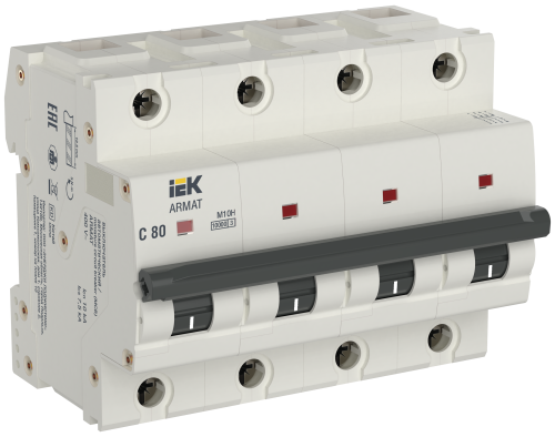 Автоматический выключатель M10H 4P C 80A ARMAT IEK