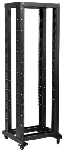 19" двухрамная стойка, 47U, 600x600, на роликах, черная ITK