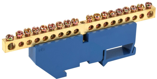 Шина N "ноль" на DIN-изол ШНИ-6х9-18-Д-С IEK