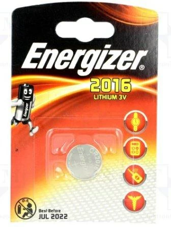 Батарейка Energizer Lithium CR2016  1 бл 