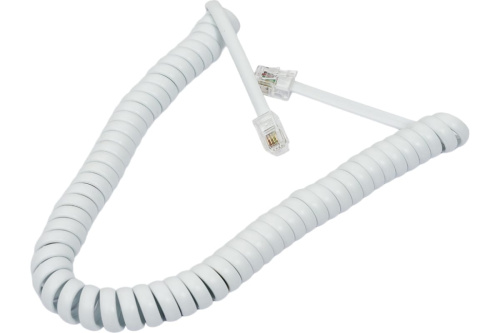 Шнур к трубке 4,5м витой белый