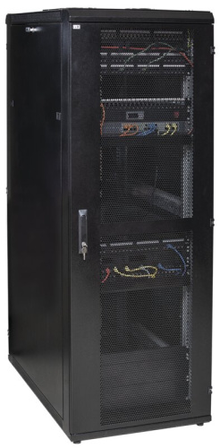 Шкаф серв. 19", 42U, 800х1000, перф.двери чер. (место 3) ITK