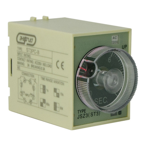 Реле времени 220V ST3PC-B (0.1-1s/10s/60s/6 min) энергия