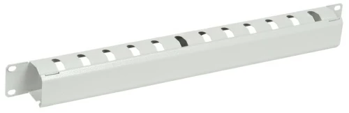 ITK 19` металлический кабельный органайзер с крышкой, 1U, серый