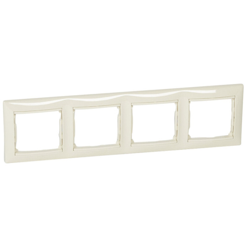 Рамка 4-местная слоновая кость VALENA