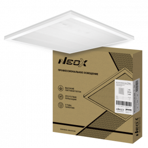 Панель светодиодная универсальная ДВО-02 3665-ПРИЗМА 36Вт 6500К IP40 595х595х15мм NEOX