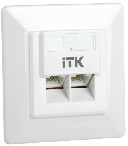 Внутренняя инф. розетка RJ45 кат. 5Е UTP 2 порта ITK