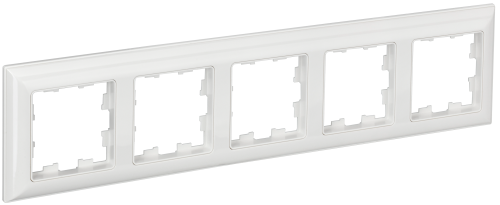 Рамка 5-местная РУ-5-Бр белый/белый BRITE IEK