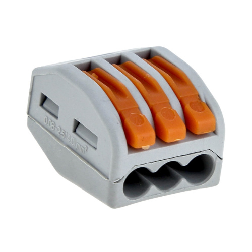 Клемма СМК 222-413 с рычагом 3 отверстия 0,08-2,5(4,0) мм2 EKF PROxima