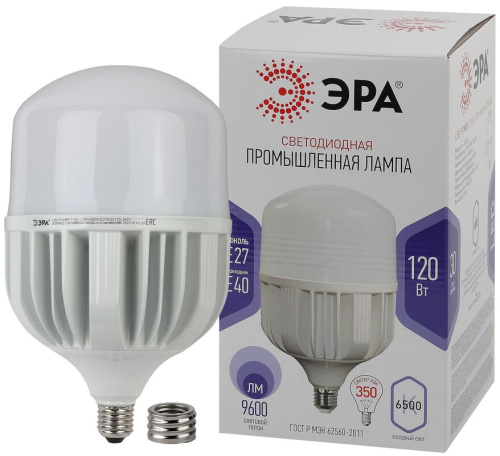 Лампа светодиодная POWER ЭРА STD LED T160-120W-6500-E27/E40 120Вт колокол холодный дневной свет Е27/