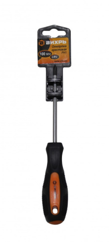 Отвертка крестовая PH1, 100 мм Вихрь 