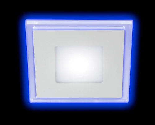 Светильник LED 4-9 BL ЭРА светодиодный квадратный c cиней подсветкой LED 9W 540LM 220V 4000K