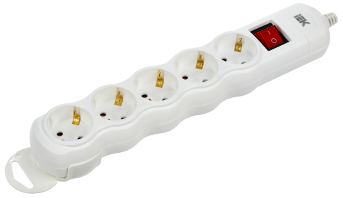 Розетка переносная разборная с выключателем РПр05В 5 мест IEK