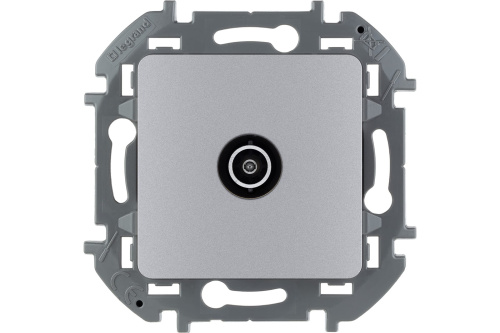 Розетка TV проходная алюминий INSPIRIA