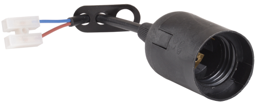 Ппл27-04-К52 Патрон подвесной с шнуром, пластик, Е27, черный IEK