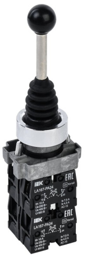 Джойстик LA167-PA24 на 4 положения 4з без фиксации черный IEK