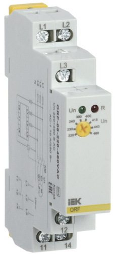 Реле фаз ORF 08. 3ф 220-460 В AC IEK