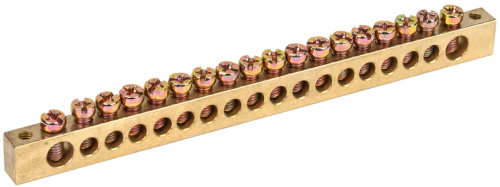 Шина PEN "земля-ноль" 8х12мм 20/2 (20групп/крепеж по краям) IEK