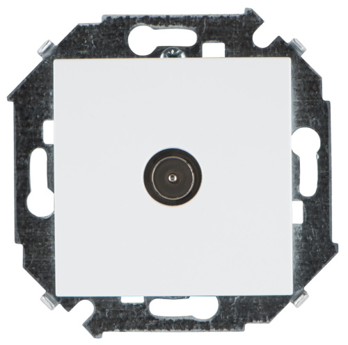 Розетка TV одиночная, винтовой зажим, белый