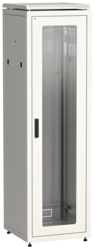 Шкаф сетевой 19" LINEA N 33U 600х800 мм стеклянная передняя дверь серый ITK