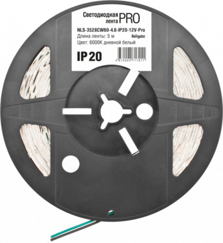 Светодиодная лента Navigator 71 701 NLS-3528СW60-4.8-IP20-12V-Pro R5