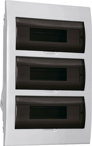 Корпус пластиковый ЩРВ-П-36 черная прозрачная дверь IP41 GENERICA