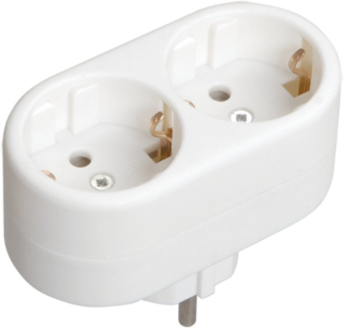 Тройник Т-01/02 2 круглых места с заземлением IEK