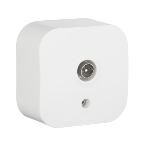 Розетка для открытой установки TV тип звезда белый QUTEO