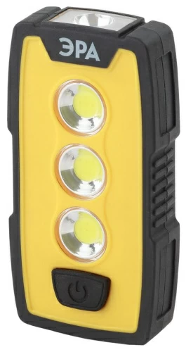 Фонарь ЭРА RB-802 рабочий серия "Практик" [6Вт COB + 1Вт LED, пласт., 3xAAA, защита IP65, крючок, ма