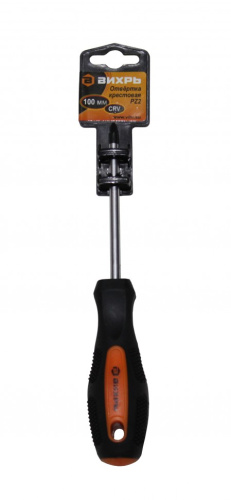 Отвертка крестовая PZ2, 100 мм Вихрь 