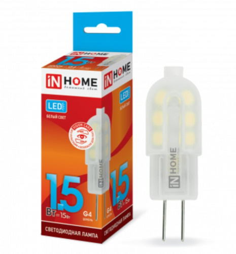 Лампа светодиодная LED-JC-VC 1.5Вт 12В G4 4000К 135Лм ASD IN HOME