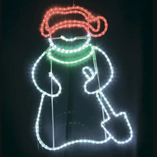 Фигура светодиодная "Снеговик с лопатой", размер 94*63 см  NEON-NIGHT