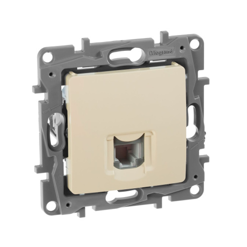 Розетка RJ11 одиночная Слоновая кость Legrand Etika