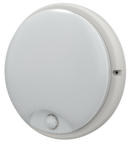 Светильник светодиодный ДПО 4200Д 12Вт 6500K IP54 круг белый с инфракрасным датчиком движения IEK