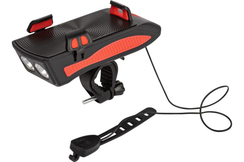 Велосипедный фонарь светодиодный ЭРА VA-802 аккумуляторный powerbank сигнал держатель для телефона 5