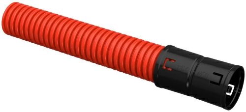Труба гофрированная двустенная ПНД d=50мм красная (25м) ELASTA IEK