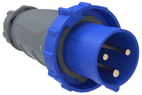 Вилка переносная ССИ-033 63А-6ч/200-250В 2P+PE IP67 MAGNUM IEK
