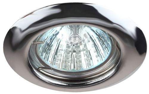 Светильник встраиваемый штампованный ЭРА ST3 CH под лампу MR16 GU5.3 хром