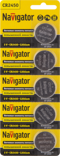 Элемент питания Navigator 94766NBT-CR2450-BP5