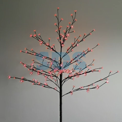 Дерево комнатное "Сакура"ствол и ветки коричн, 1,2м,80 светод-в красный,трансформ IP44 NEON-NIGHT