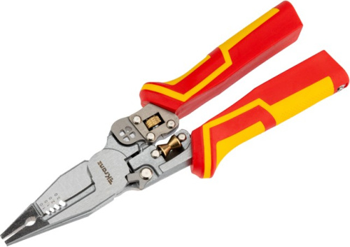 Плоскогубцы многофункциональные диэлектрические с тестером PRO 210мм KRANZ