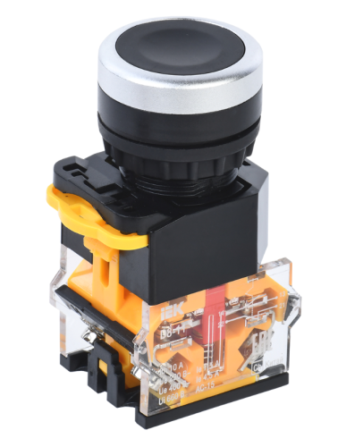 Кнопка управления D8-11 d=22мм 1NO+1NC черная IEK