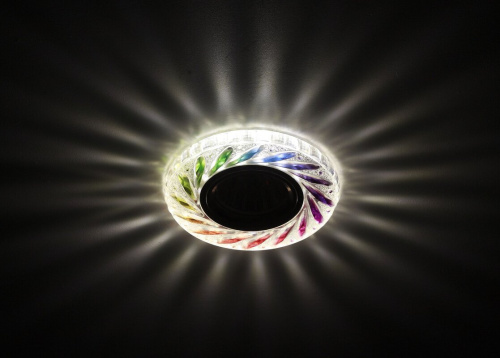 Светильник встраиваемый cо светодиодной подсветкой ЭРА DK LD13 SL RGB/WH под лампу MR16 GU5.3 мульти