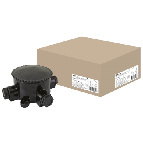 Коробка электромонтажная КЭМ 2-660-3 ОП D95 мм IP65, 3-х рожк. (карболит) TDM