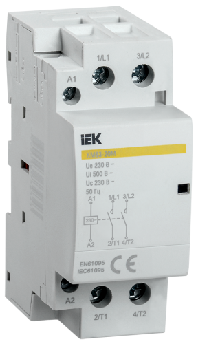 Контактор модульный КМ63-20М AC IEK