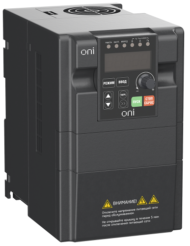 Преобразователь частоты A150 380В 3Ф 2,2кВт 6А со встроенным тормозным модулем ONI