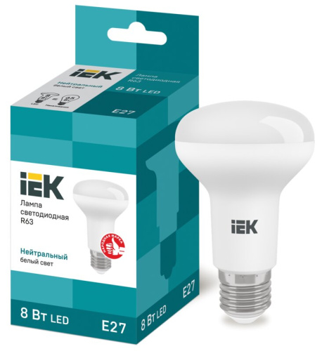 Лампа светодиодная R63 рефлектор 8Вт 230В 4000К E27 IEK